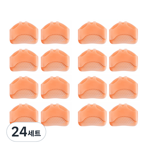 마켓A 발 앞꿈치보호 실리콘패드 2p 세트 스킨, 24세트