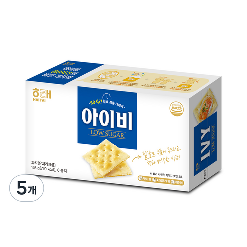 해태제과 아이비 크래커, 155g, 5개