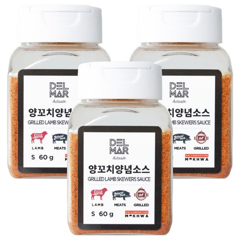 딜리셔스마켓 양꼬치시즈닝, 60g, 3개