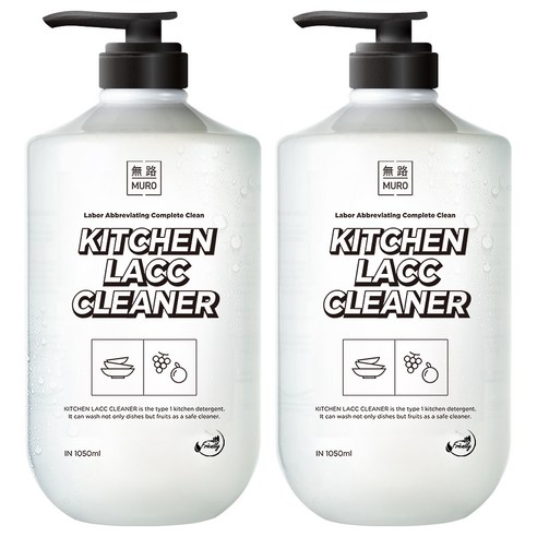 무로 1종 대용량 주방세제 키친락클리너 자몽향, 1050ml, 2개