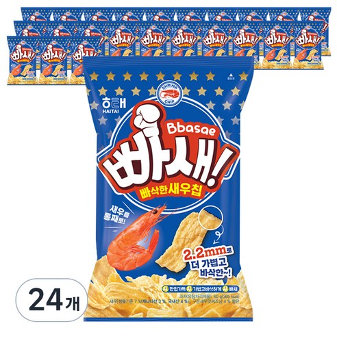 빠새 오리지널 새우칩, 60g, 24개