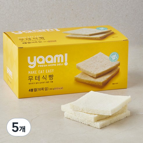얌 무테식빵, 300g, 5개