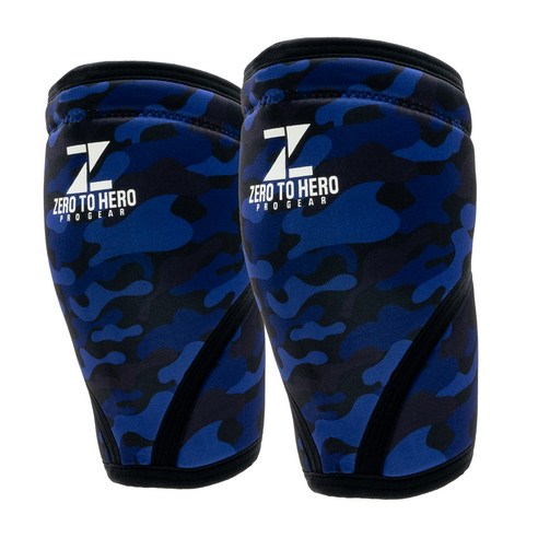 제로투히어로 네오프렌 헬스 무릎보호대 7mm, 1세트, BLUECAMO