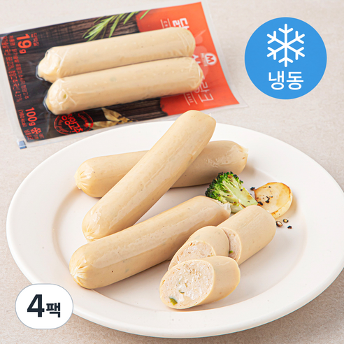 미트리 닭가슴살 프랑크 소시지 청양고추 (냉동), 100g, 4팩