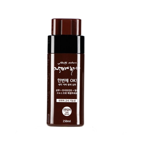 멜츠네이처 고삼추출물 5분 새치 염색 샴푸 250ml, 진한갈색, 1개