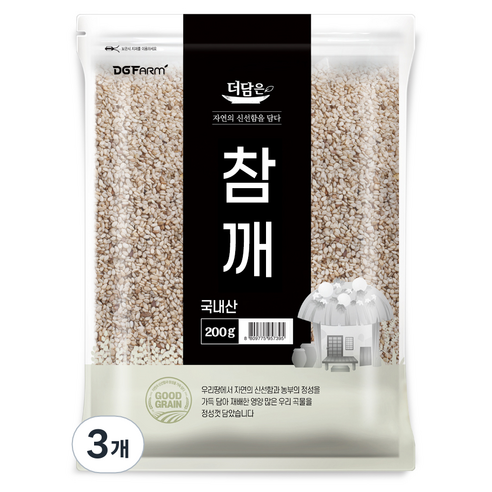더담은 국산 참깨, 200g, 3개