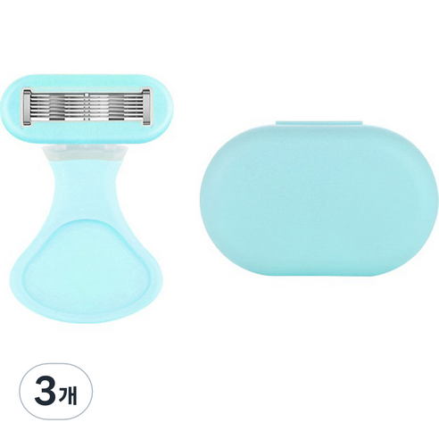 가든웨이 6중날 휴대용 면도 제모기 블루, 1개입, 3개