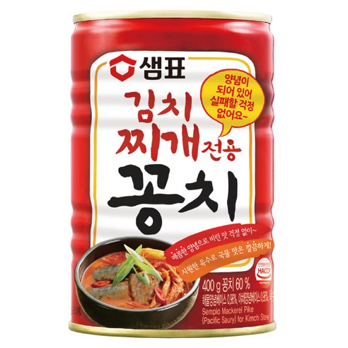 샘표 김치찌개용 꽁치 통조림, 1개, 400g