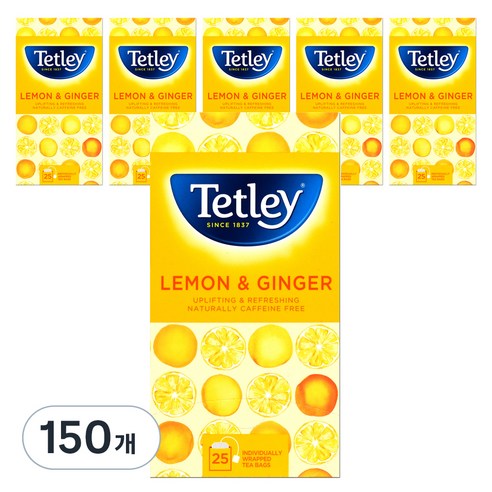 테틀리 레몬&진저 티백, 37.5g, 150개, 6개