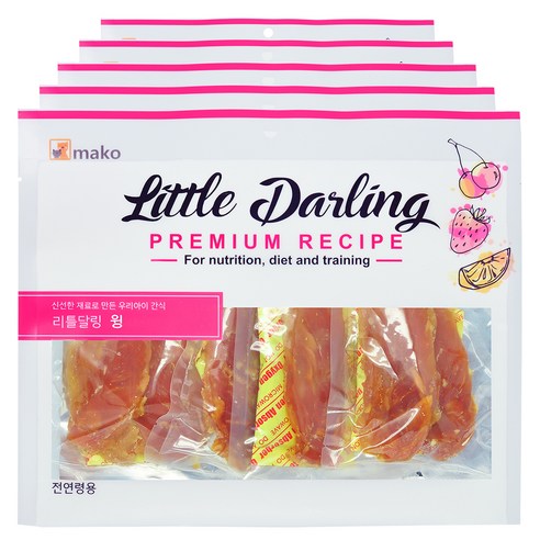 마코펫 강아지 리틀달링 프리미엄 레시피 건조간식, 윙, 300g, 5개