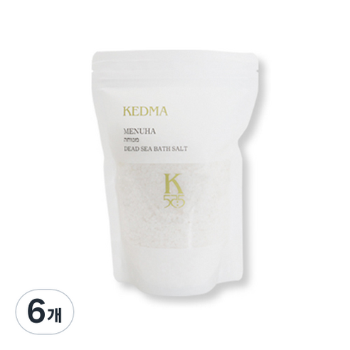KEDMA 메누하 사해 바스 솔트, 700g, 6개