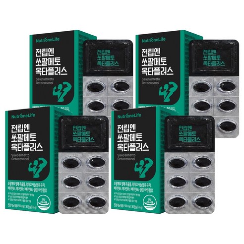 뉴트리원 전립엔 쏘팔메토 옥타플러스 17.4g, 30정, 4개