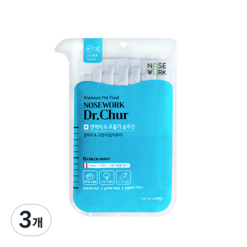 노즈워크 반려동물 닥터 츄르 12g x 6p, 참치맛, 3개