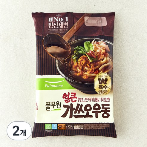 풀무원 얼큰 가쓰오 우동 2인분, 467.6g, 2개