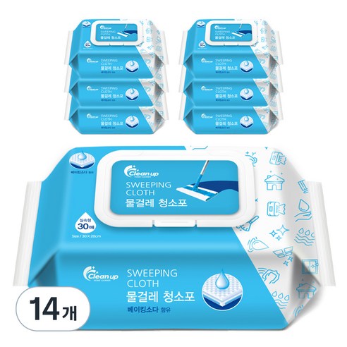 클린업 물걸레 청소포 특대형 30p, 14개