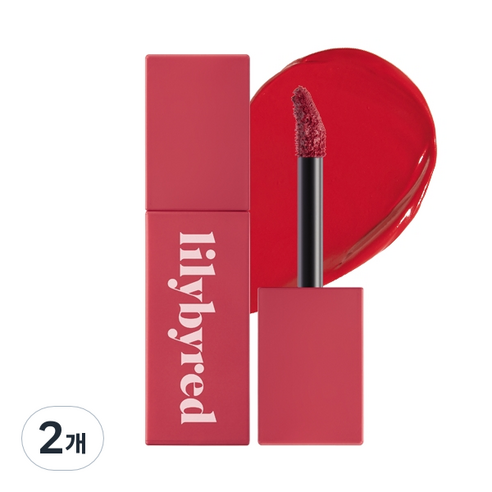 릴리바이레드 로맨틱 라이어 무스 틴트 3.9g, 산딸기 크림인척, 2개