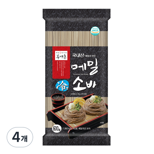 봉평촌 메밀소바, 600g, 4개