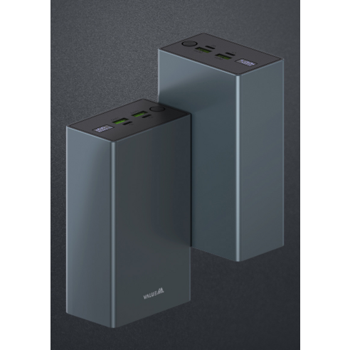 밸류엠 100W PPS 초고속 충전 PD 메탈 보조배터리 40000mAh 멀티단자 + 60W C to C 케이블 세트