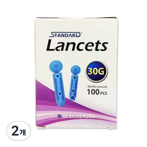 에스디바이오센서 스탠다드 란셋 채혈침 30G, 100개입, 2개