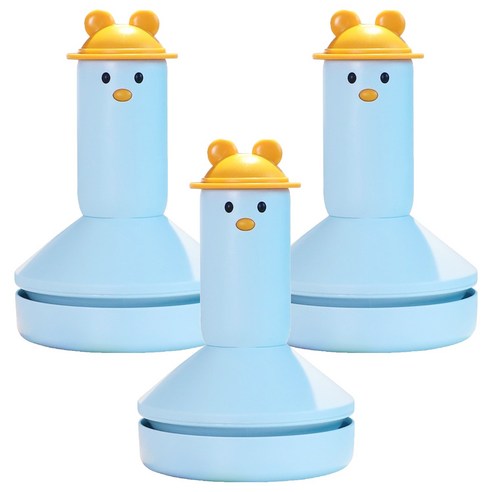 아이존 안녕오리 책상 지우개 진공청소기, 블루, 3개