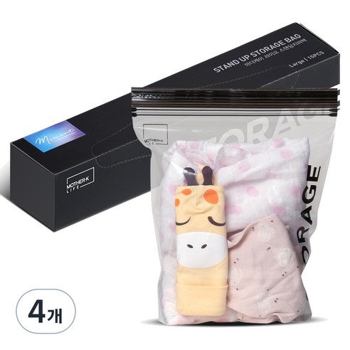 마더케이라이프 스탠딩 지퍼백 Large, 15개입, 4개