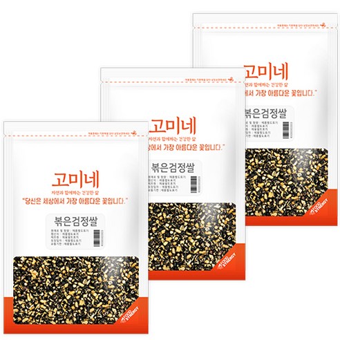 고미네 볶은검정쌀, 100g, 3개