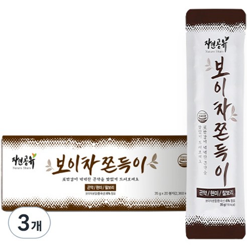 자연공유 보이차 쫀득이, 700g, 3개