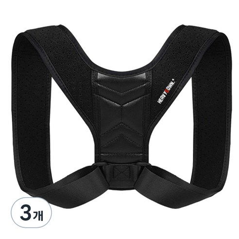 해비다운 바른자세 어깨밴드 블랙 S, 3개