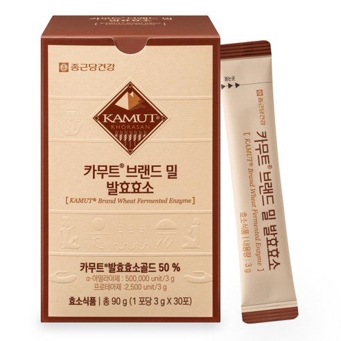 종근당건강 카무트 브랜드 밀 발효효소 30p, 90g, 1개