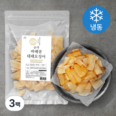 해맑은번영 산골어부 순삭 바베큐 대패오징어 (냉동), 220g, 3팩