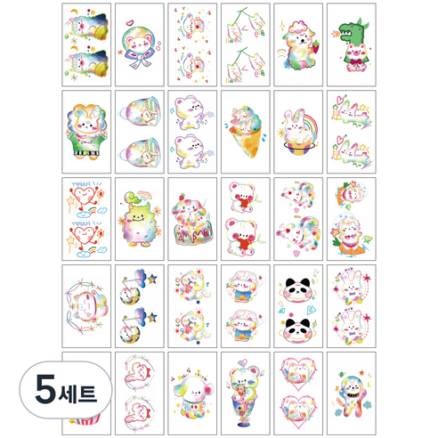 달모아 타투 스티커 30종, K, 5세트