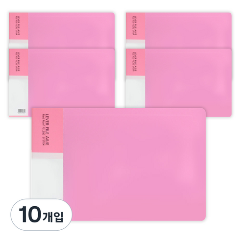 레드루프 PP 레버화일 A5 세금철, 핑크, 10개입