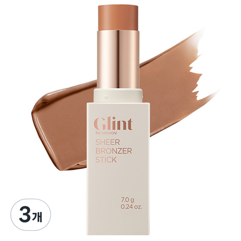 Glint 쉬어 브론저 스틱 7g, 01 카라멜, 3개