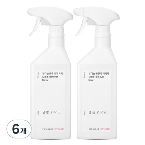 생활공작소 뿌리는 곰팡이 제거제, 750ml, 6개