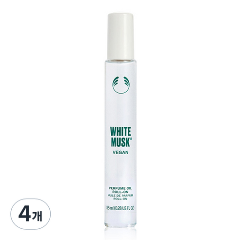 더바디샵 화이트 머스크 퍼퓸 오일 롤 온, 8.5ml, 4개