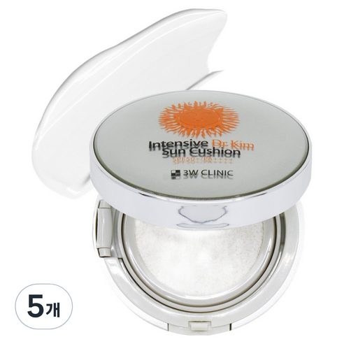 3W클리닉 인텐시브 닥터 킴 선 쿠션 SPF50+ PA++++, 5개, 15g