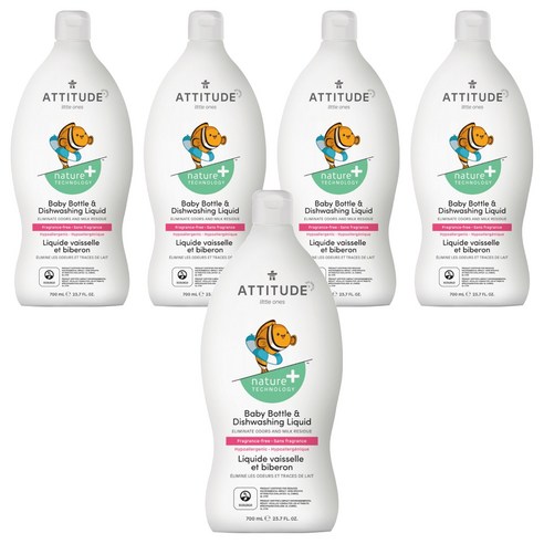 에티튜드 젖병 세정제 무향, 700ml, 5개