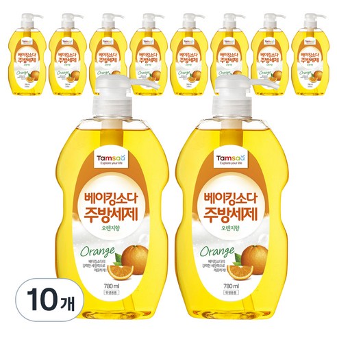 탐사 베이킹소다 주방세제 오렌지향, 780ml, 10개
