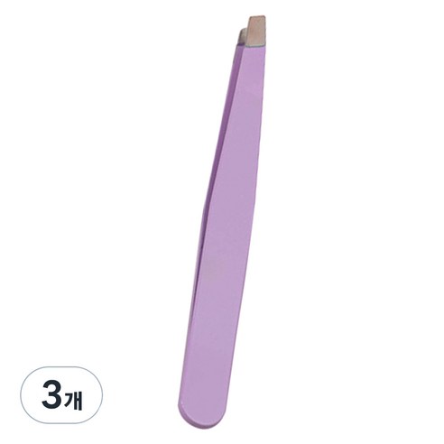 미용 족집게, 3개, 퍼플
