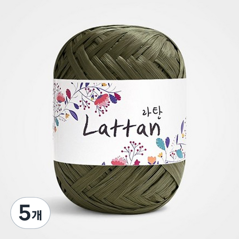 yarna 라탄 라피아 뜨개실 40g, 33번 반유광, 5개