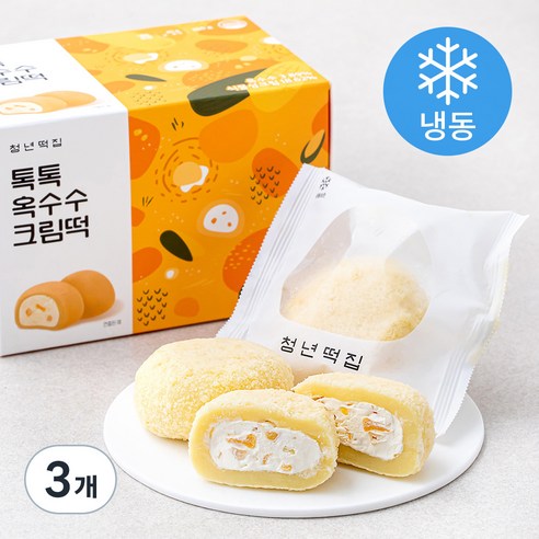 청년떡집 톡톡 옥수수 크림떡 4개입 (냉동), 160g, 3개