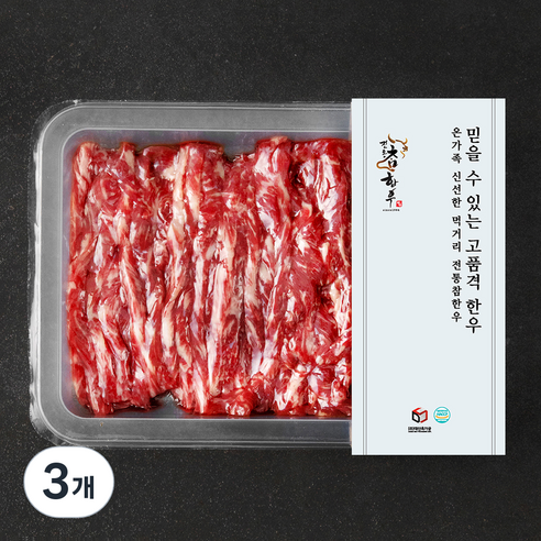 전통참한우 1등급 잡채용 (냉장), 300g, 3개