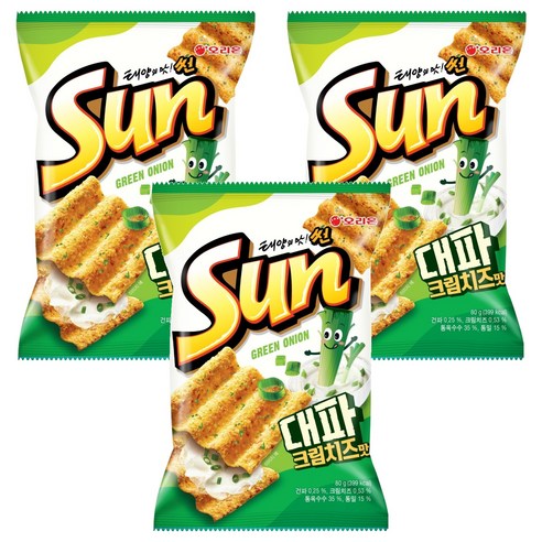 썬 오리온 대파 크림치즈, 3개, 80g