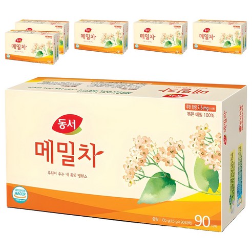 동서 메밀차 티백, 1.5g, 90개입, 6개