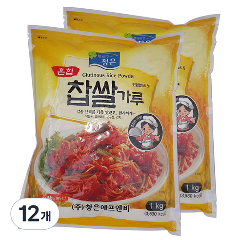청은 혼합 찹쌀가루, 1kg, 12개