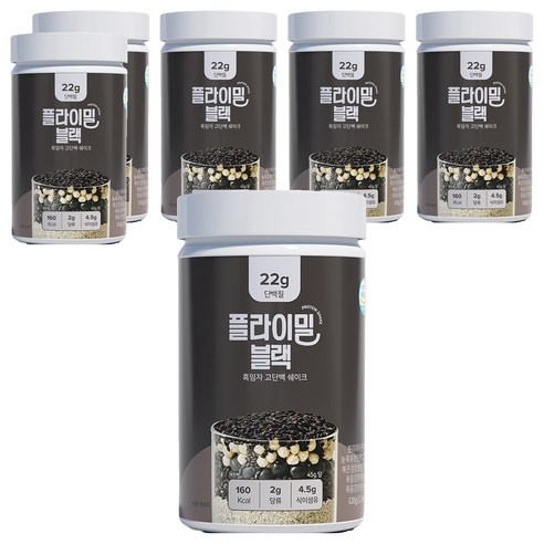 플라이밀 블랙 흑임자 쉐이크, 630g, 6개