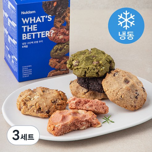 널담 고단백 르뱅 쿠키 6종 세트 (냉동), 50g, 6개입, 3세트