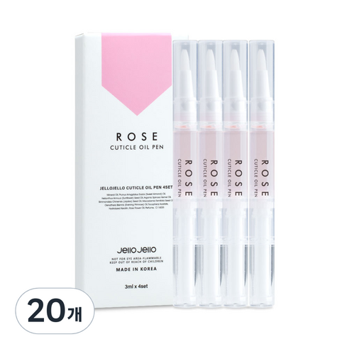 젤로젤로 큐티클 오일펜 로즈, 3ml, 20개