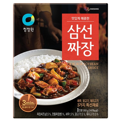 청정원 삼선짜장, 180g, 1개