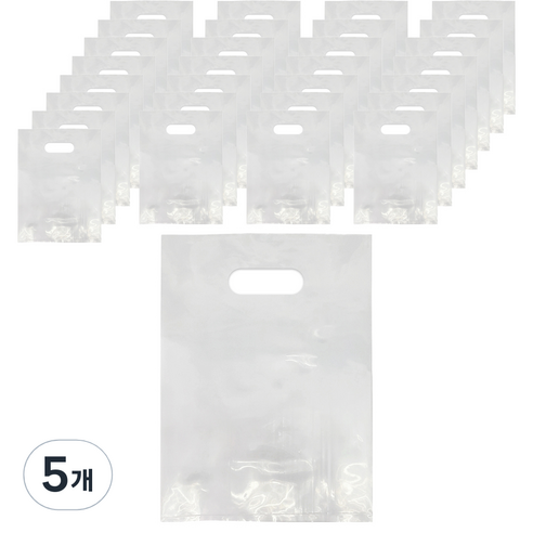 베스트팩 PE 비닐쇼핑백 25호, 투명, 5개